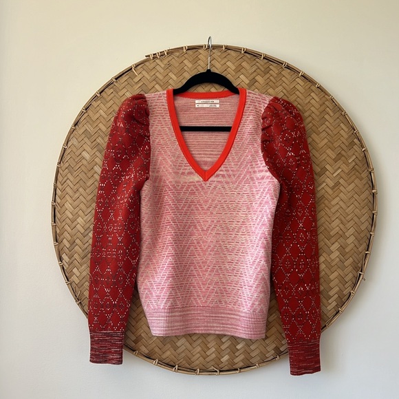 ANTHROPOLOGIE GORGEOUS CHERIE PUFF-SLEEVED SWEATER - EUC‎ - MEDIUM - Picture 9 of 13